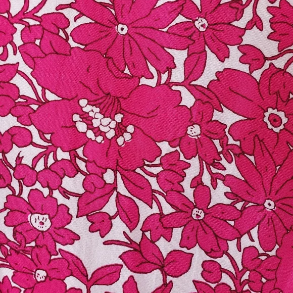 J. Crew Collection Puff Sleeve V Neck Maxi Dress Drapey Floral Pink Sz 8 Easter - Picture 8 of 15